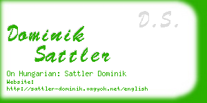 dominik sattler business card